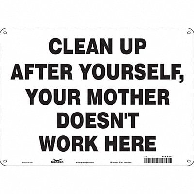 Safety Sign 10 in x 14 in Aluminum