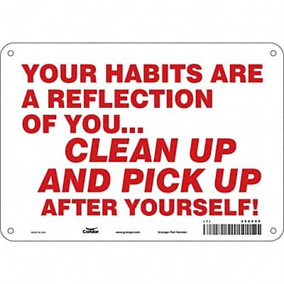 Safety Sign 7 in x 10 in Aluminum
