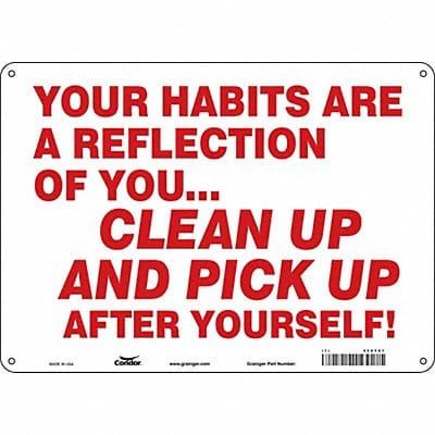 Safety Sign 10 in x 14 in Aluminum