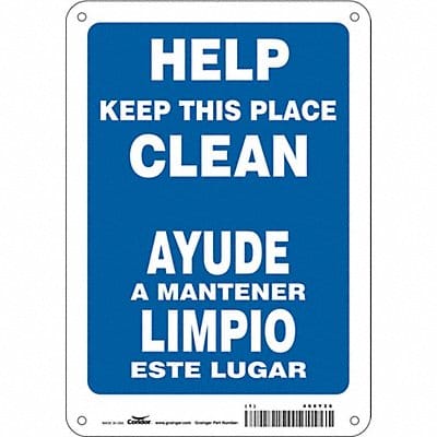 Safety Sign 10 in x 7 in Polyethylene