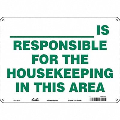 Safety Sign 10 in x 14 in Aluminum