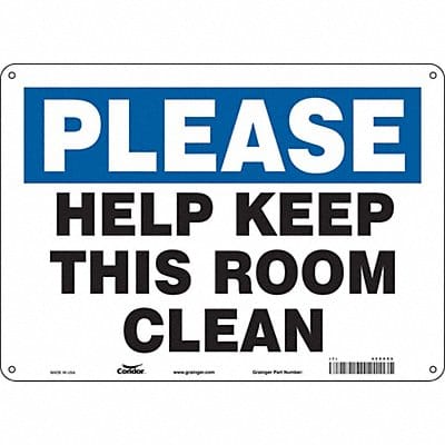 Safety Sign 10 in x 14 in Polyethylene