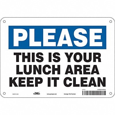 Safety Sign 7 in x 10 in Polyethylene