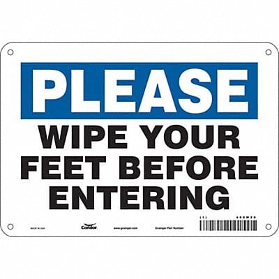 Safety Sign 7 in x 10 in Polyethylene