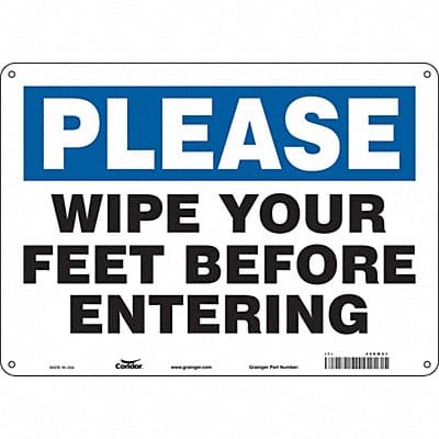 Safety Sign 10 in x 14 in Polyethylene