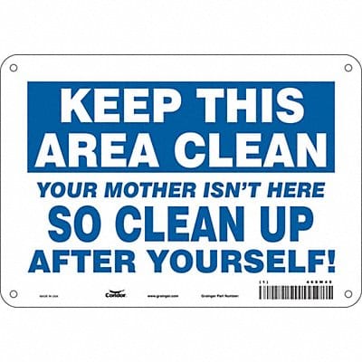 Safety Sign 7 in x 10 in Aluminum