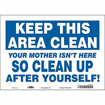 Safety Sign 10 in x 14 in Vinyl