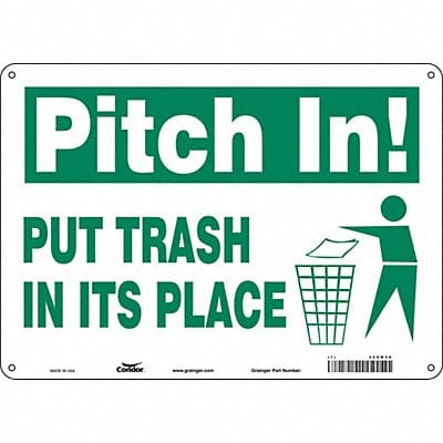 Safety Sign 10 in x 14 in Aluminum