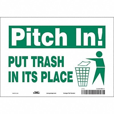 Safety Sign 7 in x 10 in Vinyl