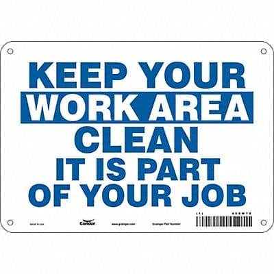Safety Sign 7 in x 10 in Aluminum