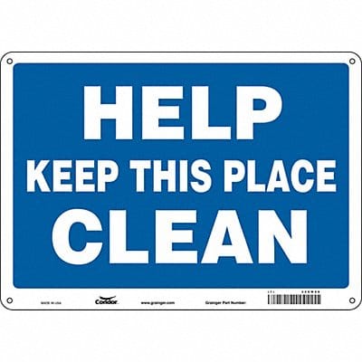 Safety Sign 10 in x 14 in Polyethylene