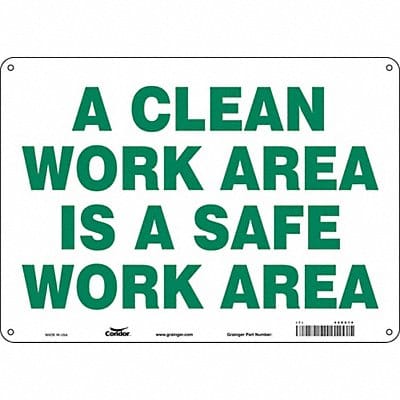 J9885 Safety Sign 10 in x 14 in Aluminum