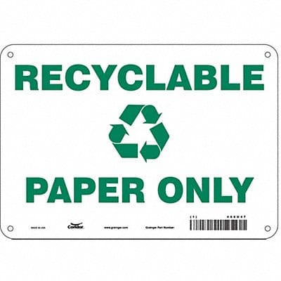 Safety Sign 7 in x 10 in Aluminum