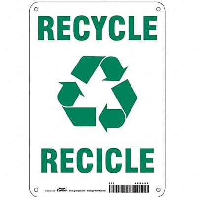 K0980 Safety Sign 10 in x 7 in Polyethylene