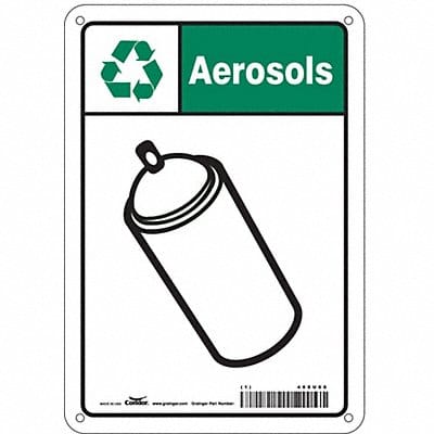 Safety Sign 10 in x 7 in Aluminum