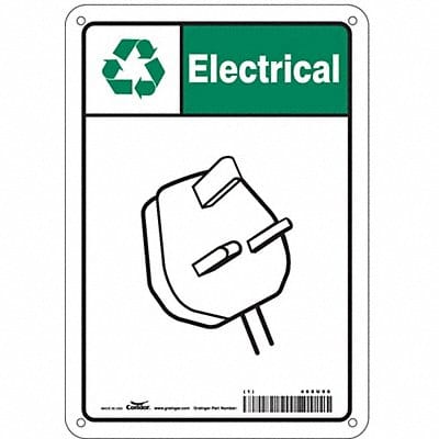 Safety Sign 10 in x 7 in Aluminum
