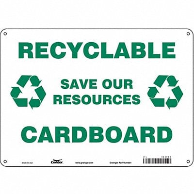 Safety Sign 10 in x 14 in Aluminum