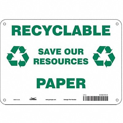 Safety Sign 7 in x 10 in Polyethylene