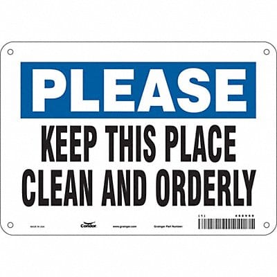 Safety Sign 7 in x 10 in Aluminum