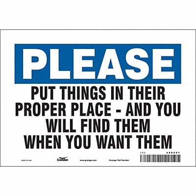 Safety Sign 7 in x 10 in Vinyl
