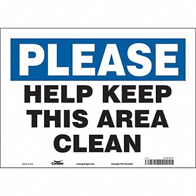 Safety Sign 10 in x 14 in Vinyl