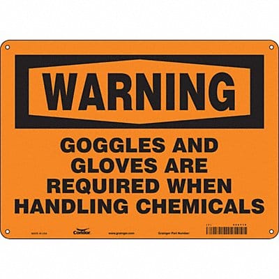 Safety Sign 10 in x 14 in Aluminum