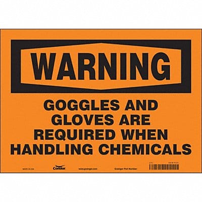 Safety Sign 10 in x 14 in Vinyl
