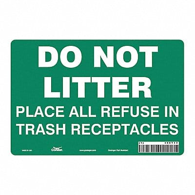 Safety Sign 7 in x 10 in Polyethylene