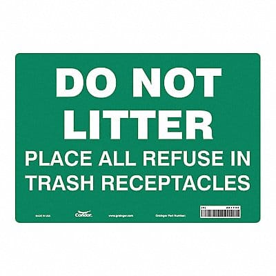 Safety Sign 10 in x 14 in Vinyl