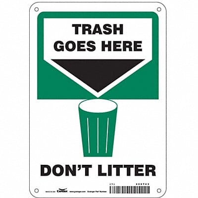 Safety Sign 10 in x 7 in Aluminum