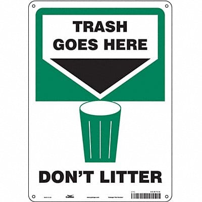 Safety Sign 14 in x 10 in Aluminum