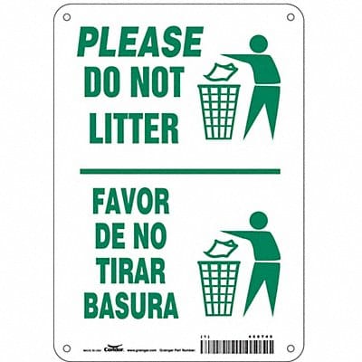 Safety Sign 10 in x 7 in Aluminum