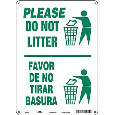Safety Sign 14 in x 10 in Aluminum