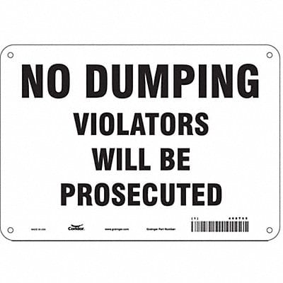 Safety Sign 7 in x 10 in Polyethylene