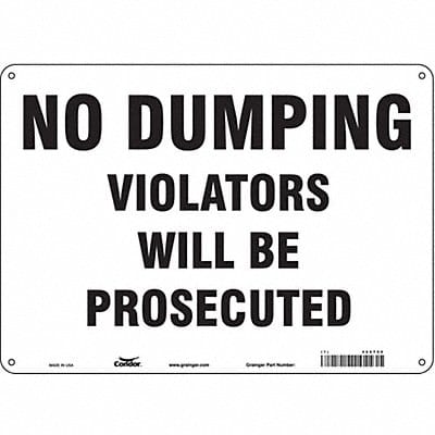 Safety Sign 10 in x 14 in Polyethylene