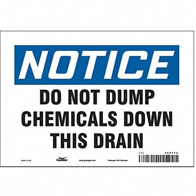 Safety Sign 7 in x 10 in Vinyl