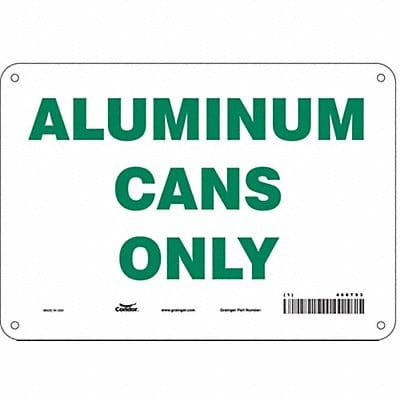 K0970 Safety Sign 7 in x 10 in Aluminum