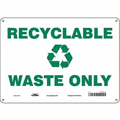 Safety Sign 10 in x 14 in Aluminum
