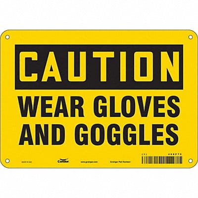 Safety Sign 7 inx10 in Polyethylene