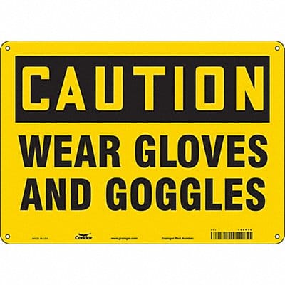 Safety Sign 10 in x 14 in Polyethylene