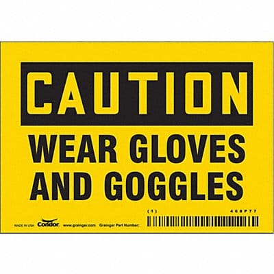 Safety Sign 3.5in x 5in Vinyl