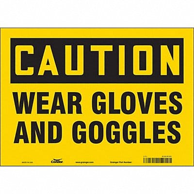 Safety Sign 10 inx14 in Vinyl