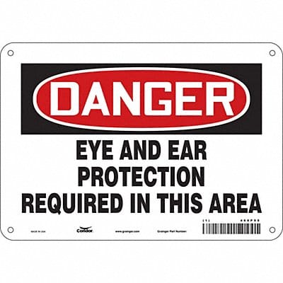 Safety Sign 7 inx10 in Polyethylene