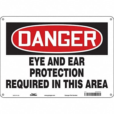 Safety Sign 10 in x 14 in Polyethylene