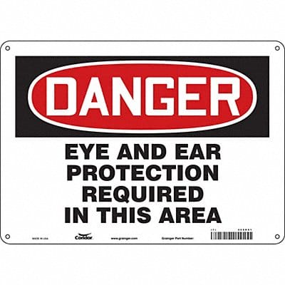 Safety Sign 10 in x 14 in Aluminum
