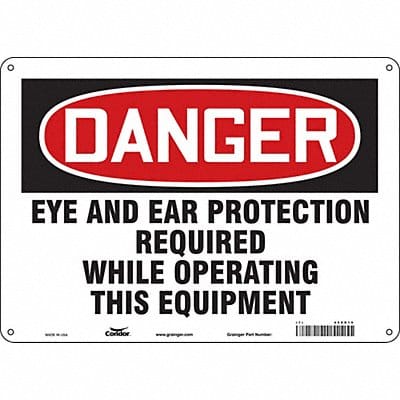 Safety Sign 10 in x 14 in Polyethylene