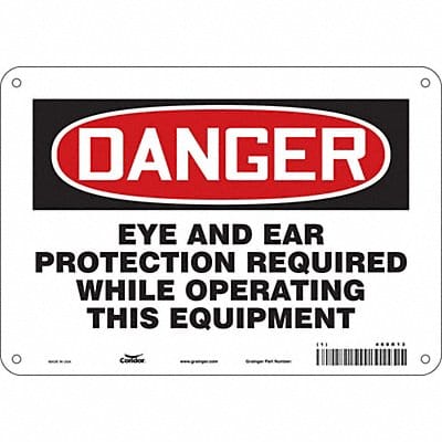 Safety Sign 7 in x 10 in Aluminum