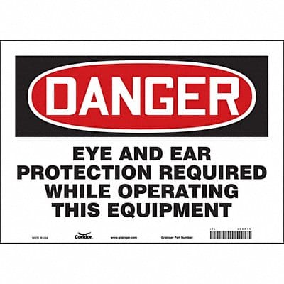 Safety Sign 10 in x 14 in Vinyl