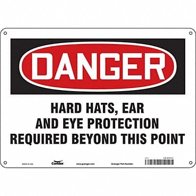Safety Sign 10 in x 14 in Polyethylene