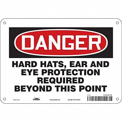 Safety Sign 7 in x 10 in Polyethylene